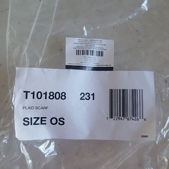 NWT Timberland Acrylic Scarf 62" x 10" - Picture 8 of 9